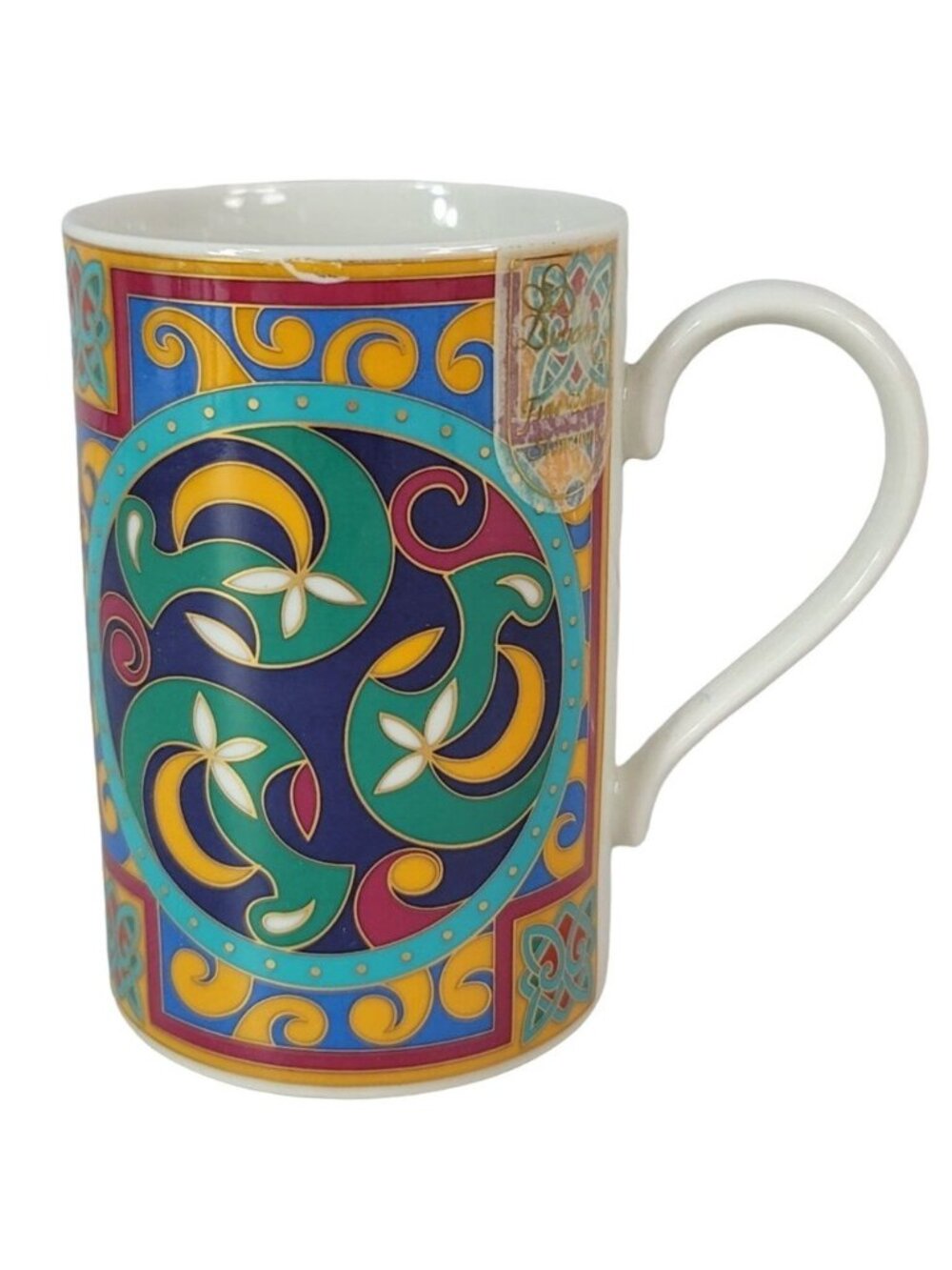 Dunoon Jura Celtic Mug Abstract Geometric Knot Scotland Stoneware Brookshaw NWOT